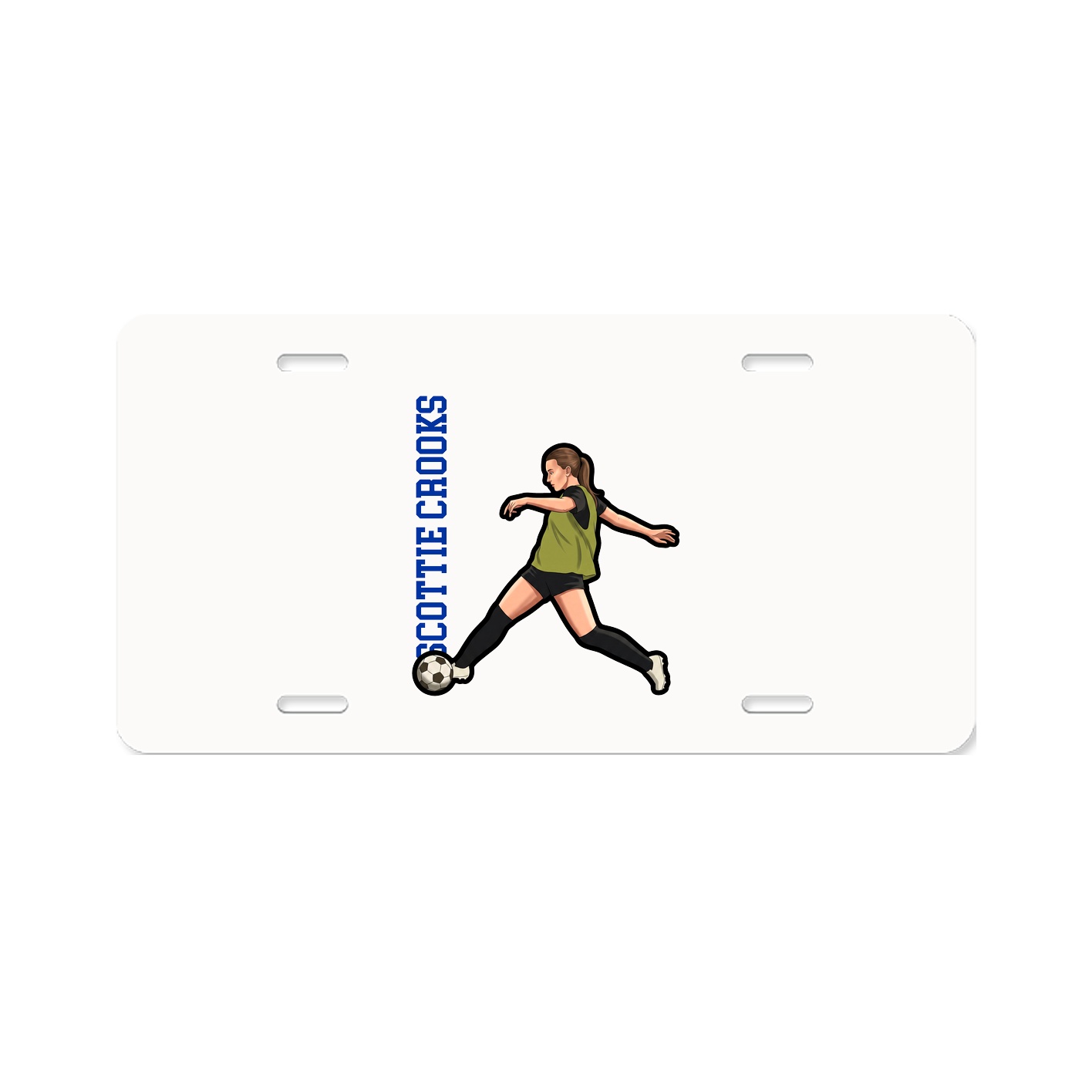 License Plate — Name Vertical in Classic