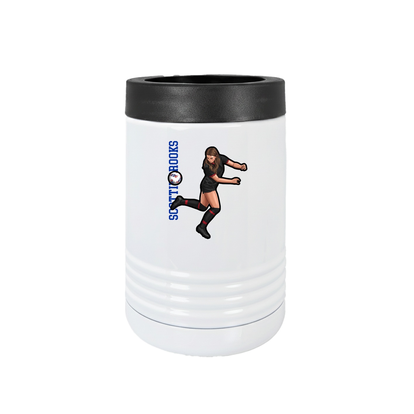 Beverage Holder — Name Vertical in White