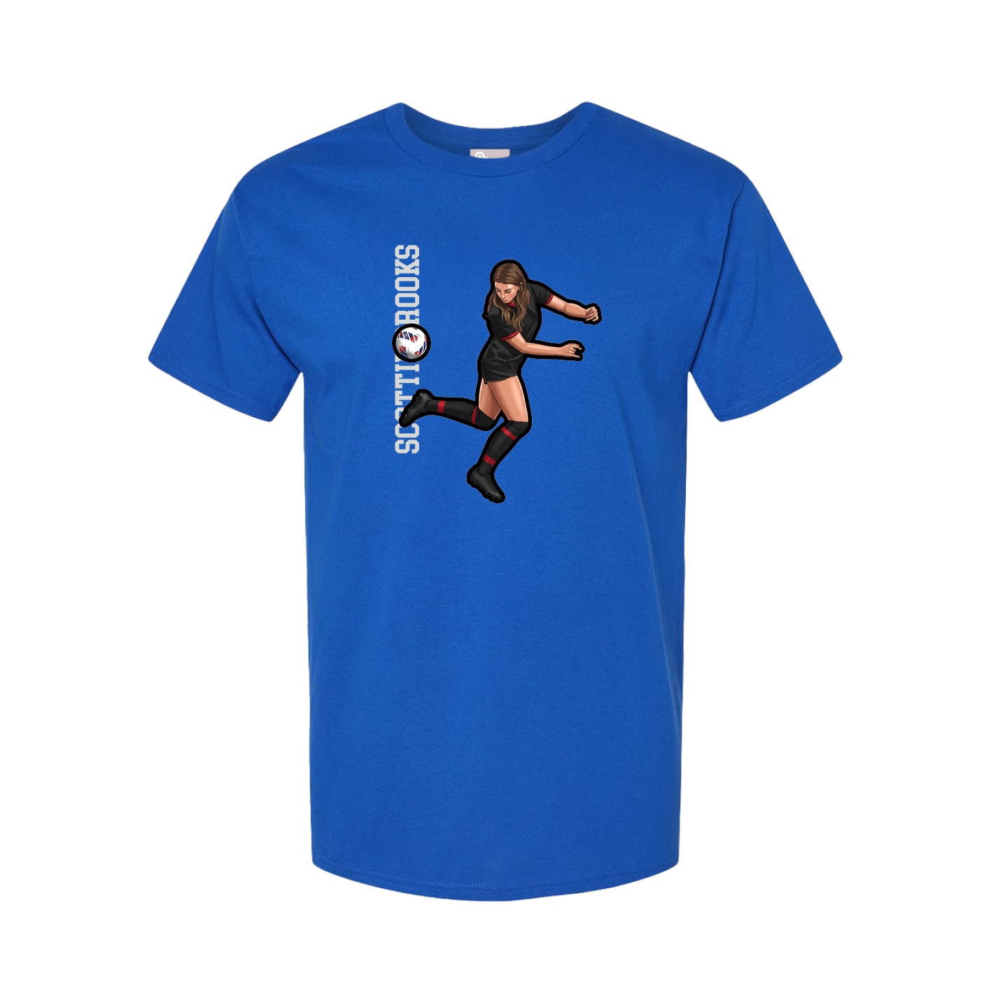 Youth Tee — Name Vertical in Royal