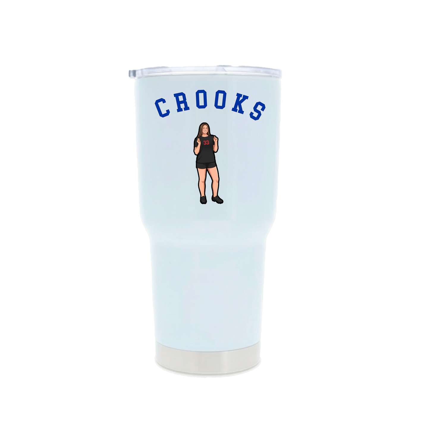 30oz Stainless Steel Tumbler — Shirsey Arch in White