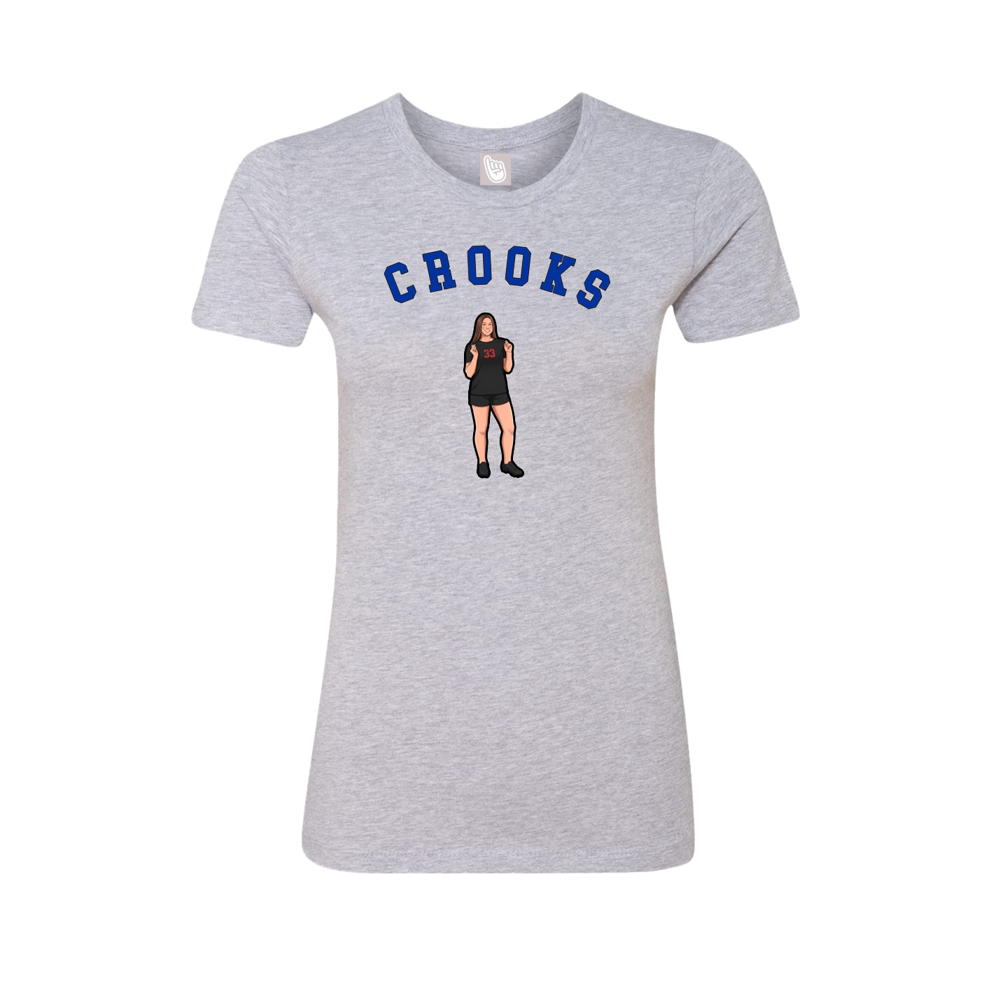 Fitted Women's Tee — Shirsey Arch in Grey