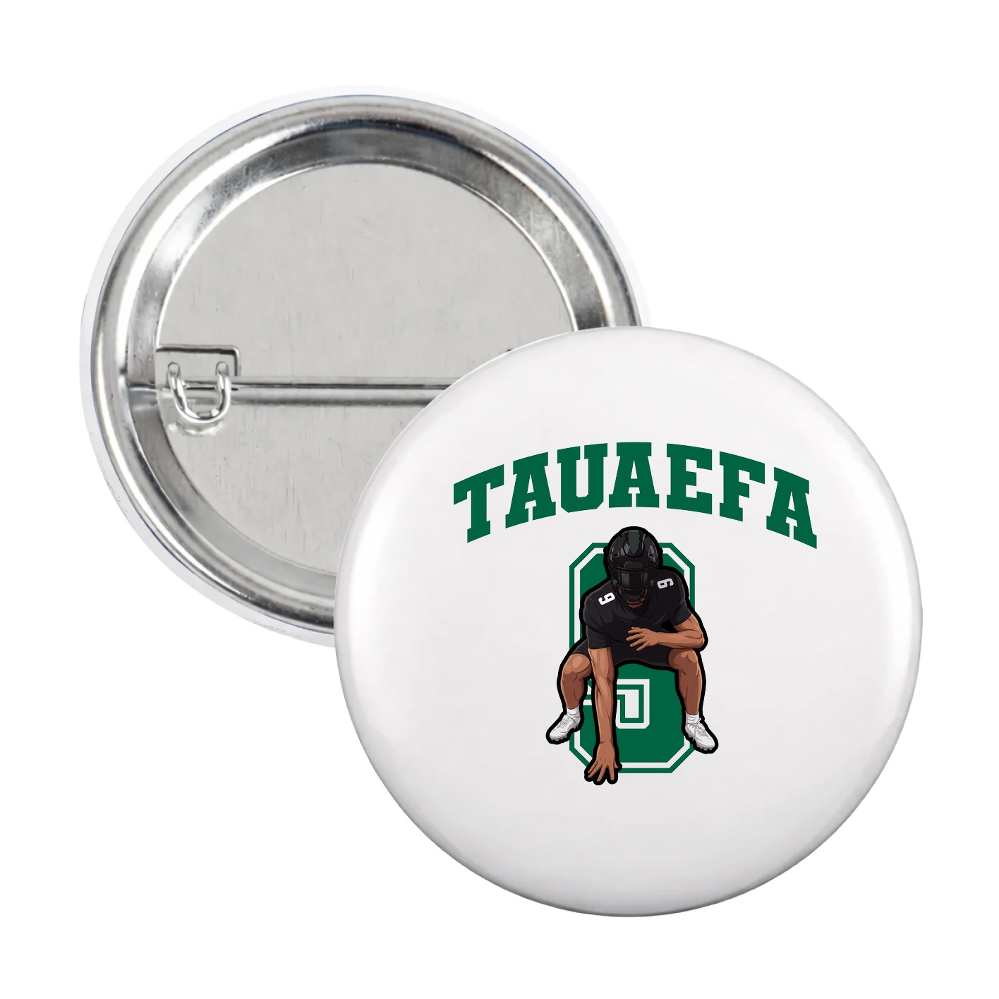 Game Day Button — Number in White