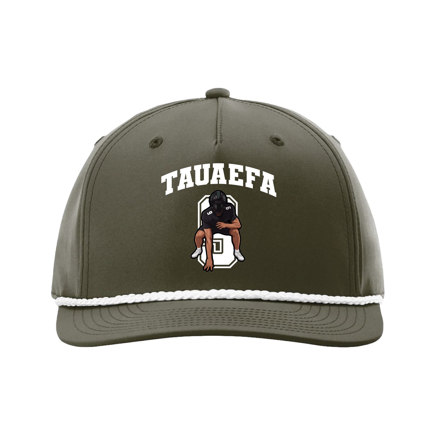 Five-Panel Classic Rope Cap — Number in Green