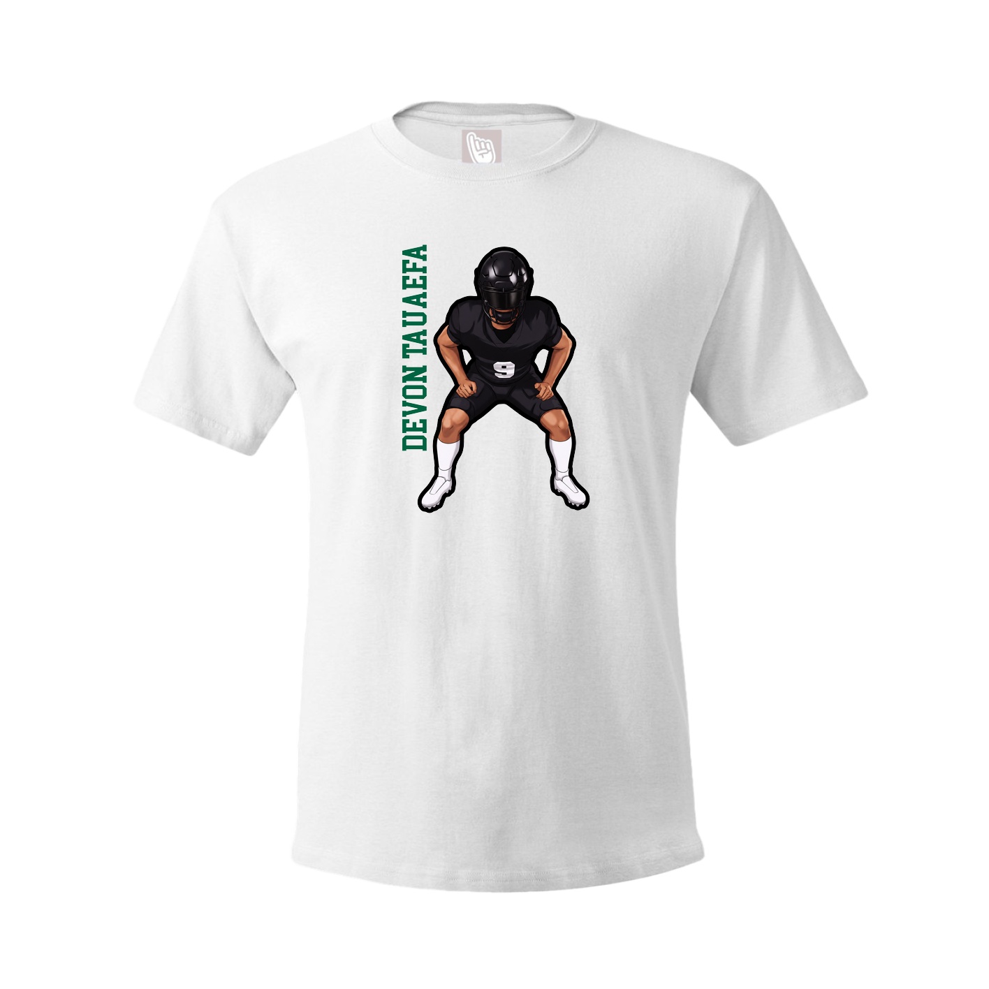Tee — Name Vertical in White