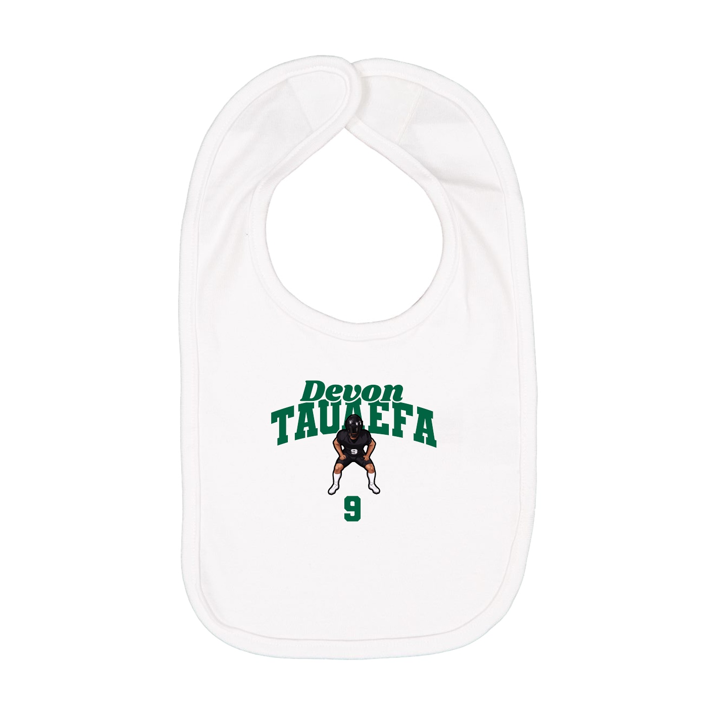 Infant Bib — Signature Arch in White