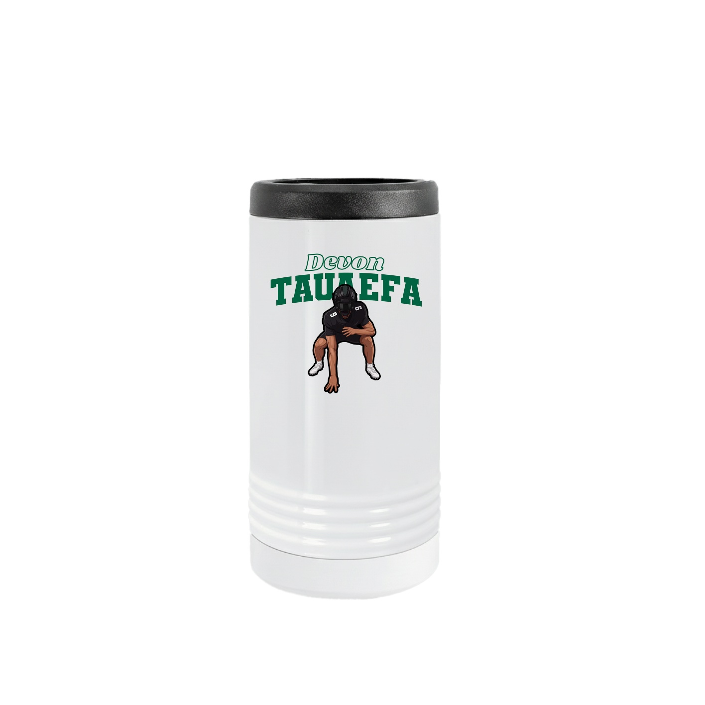 Slim Beverage Holder — Name Arch in White