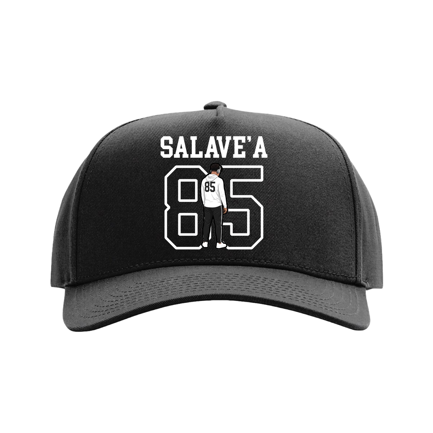 Full Fabric Five-Panel Champ Cap — Shirsey in Black