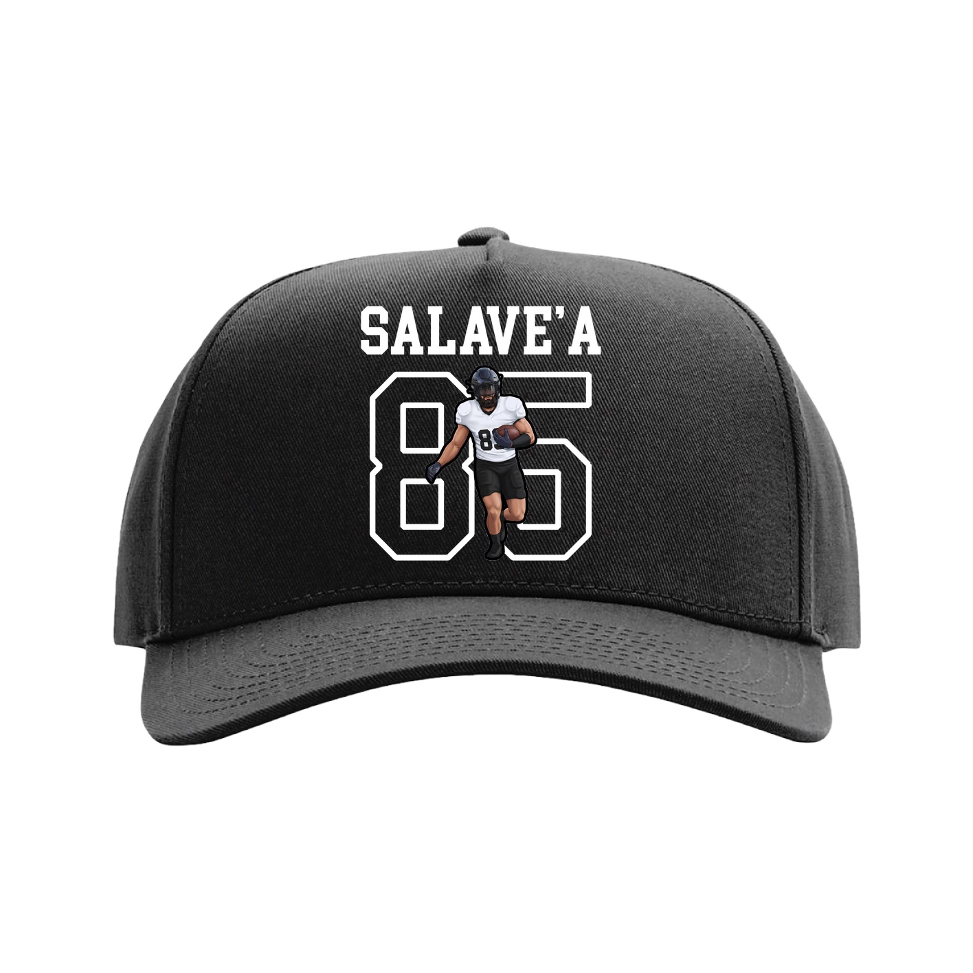 Full Fabric Five-Panel Champ Cap — Shirsey in Black