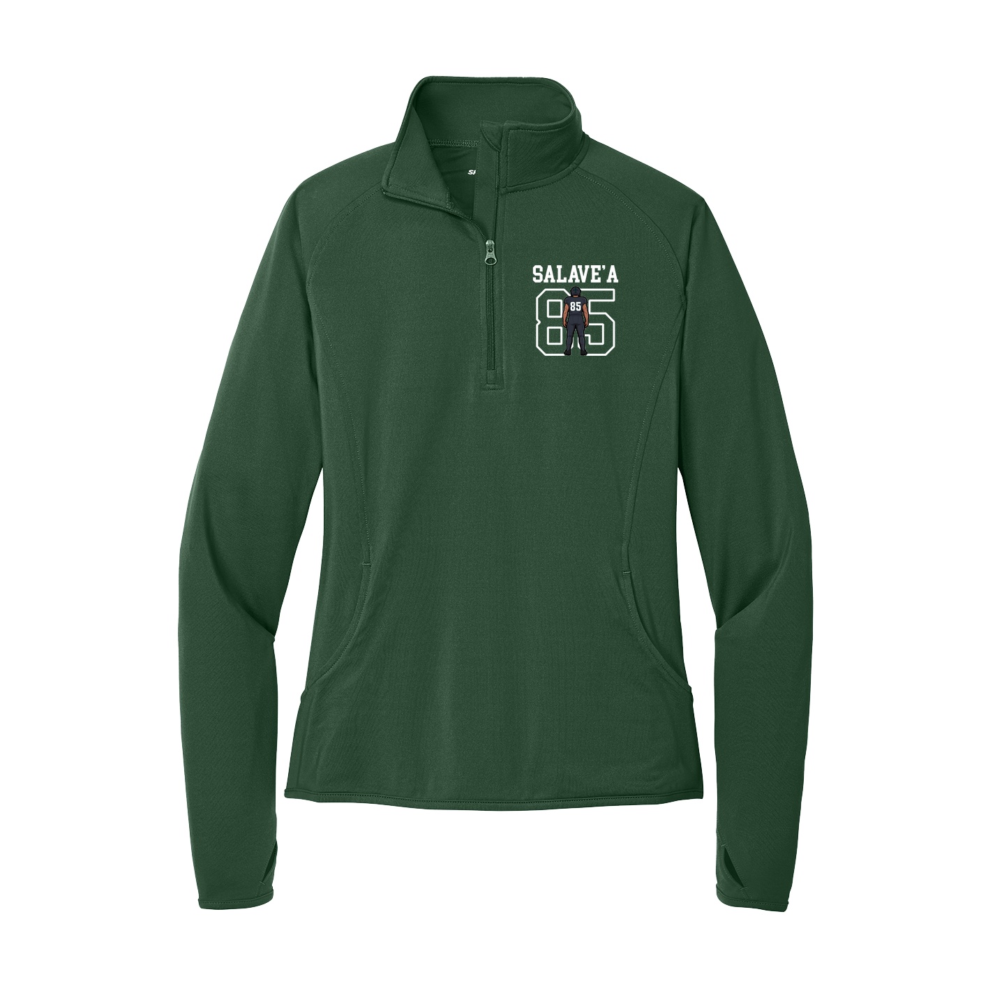 Women's Q-Zip Pullover — Shirsey in Green