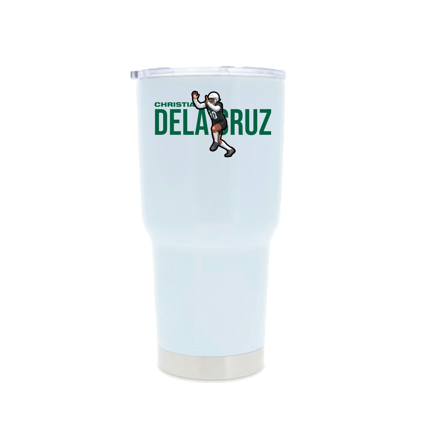 30oz Stainless Steel Tumbler — Player Name in White