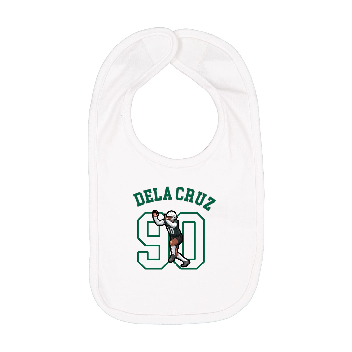 Infant Bib — Shirsey Arch in White