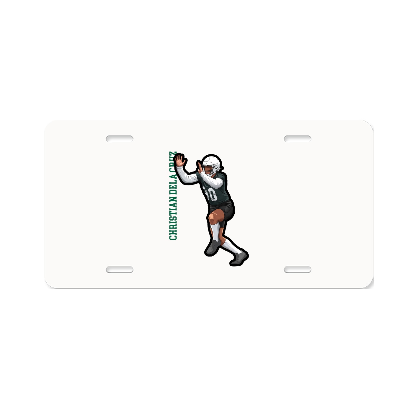 License Plate — Name Vertical in Classic