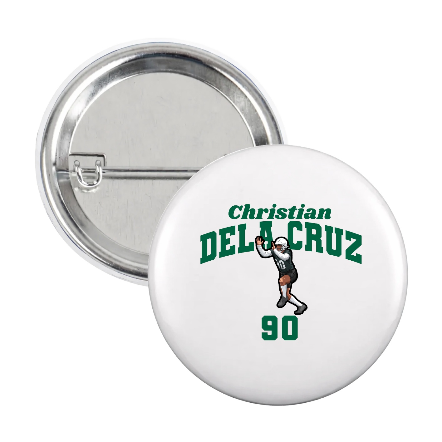 Game Day Button — Signature Arch in White