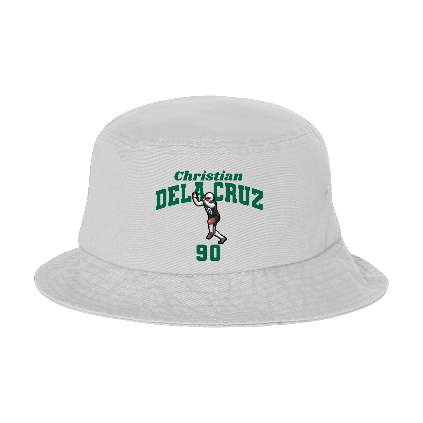 Bucket Cap — Signature Arch in White