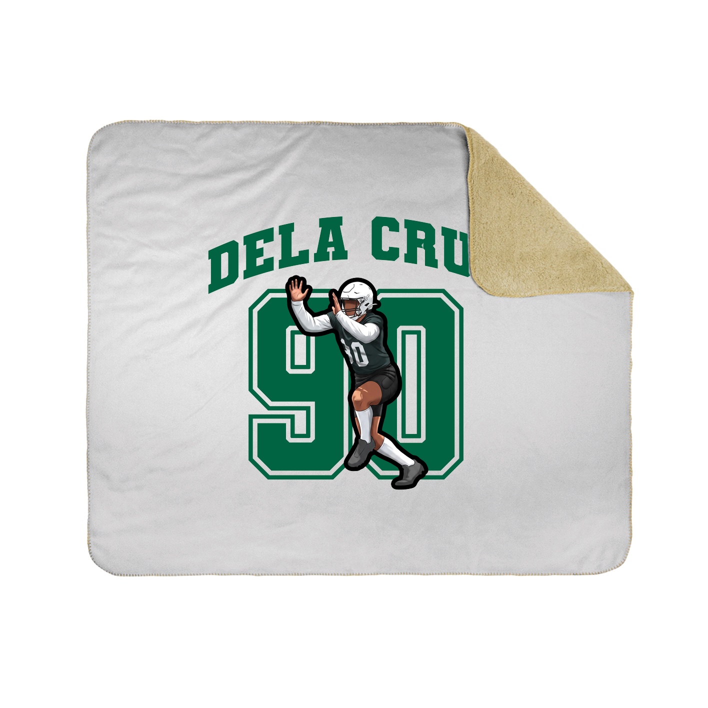 Throw Blanket — Number in White