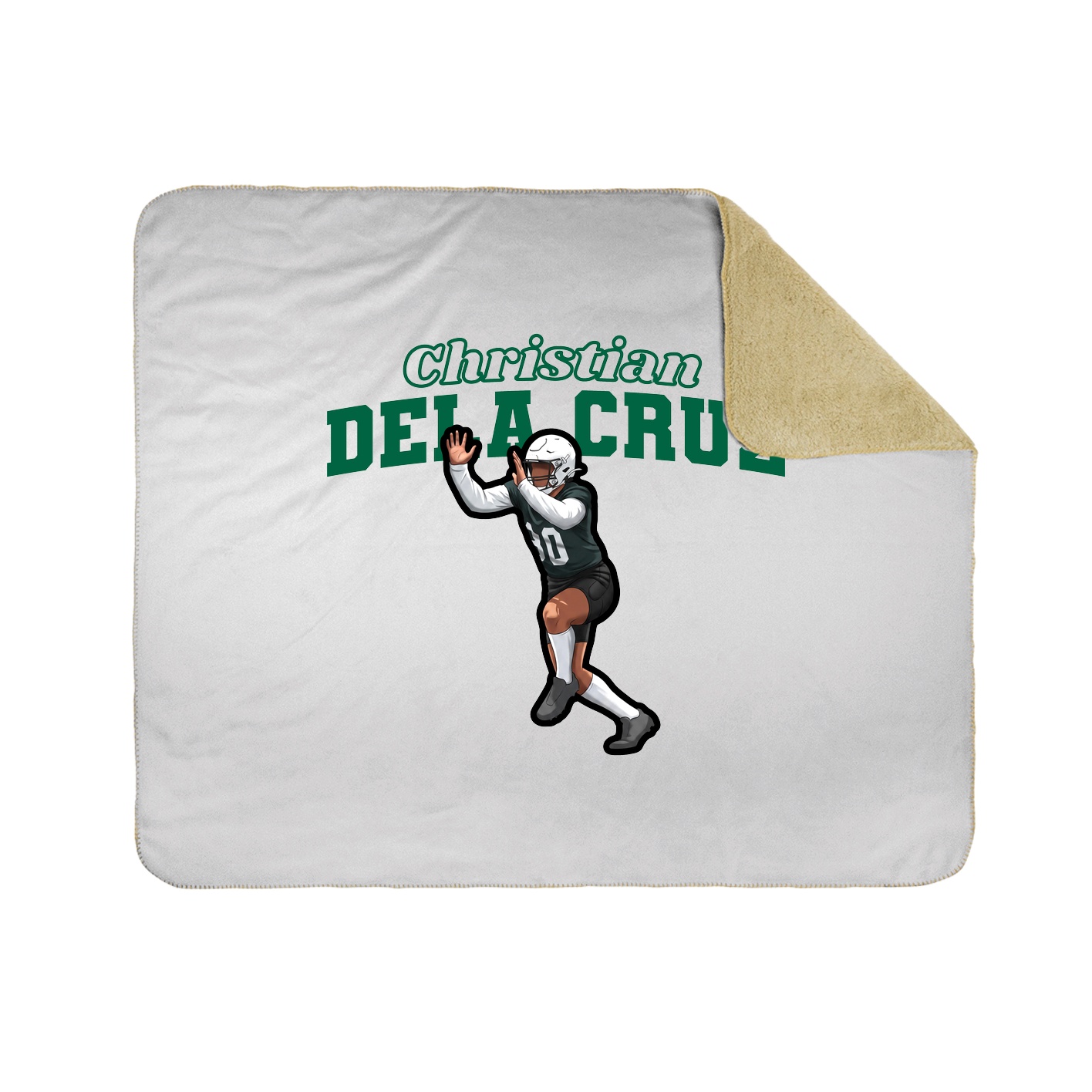 Throw Blanket — Name Arch in White