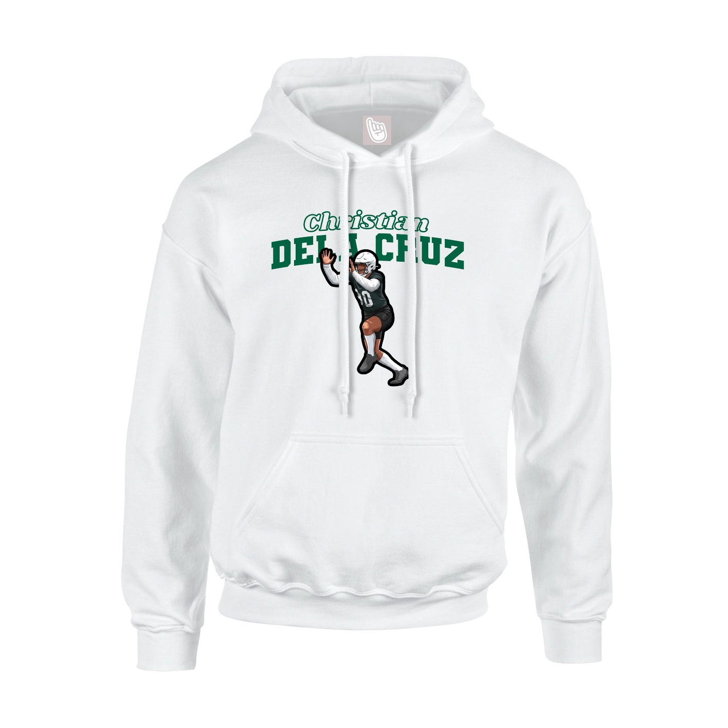 Hoodie — Name Arch in White
