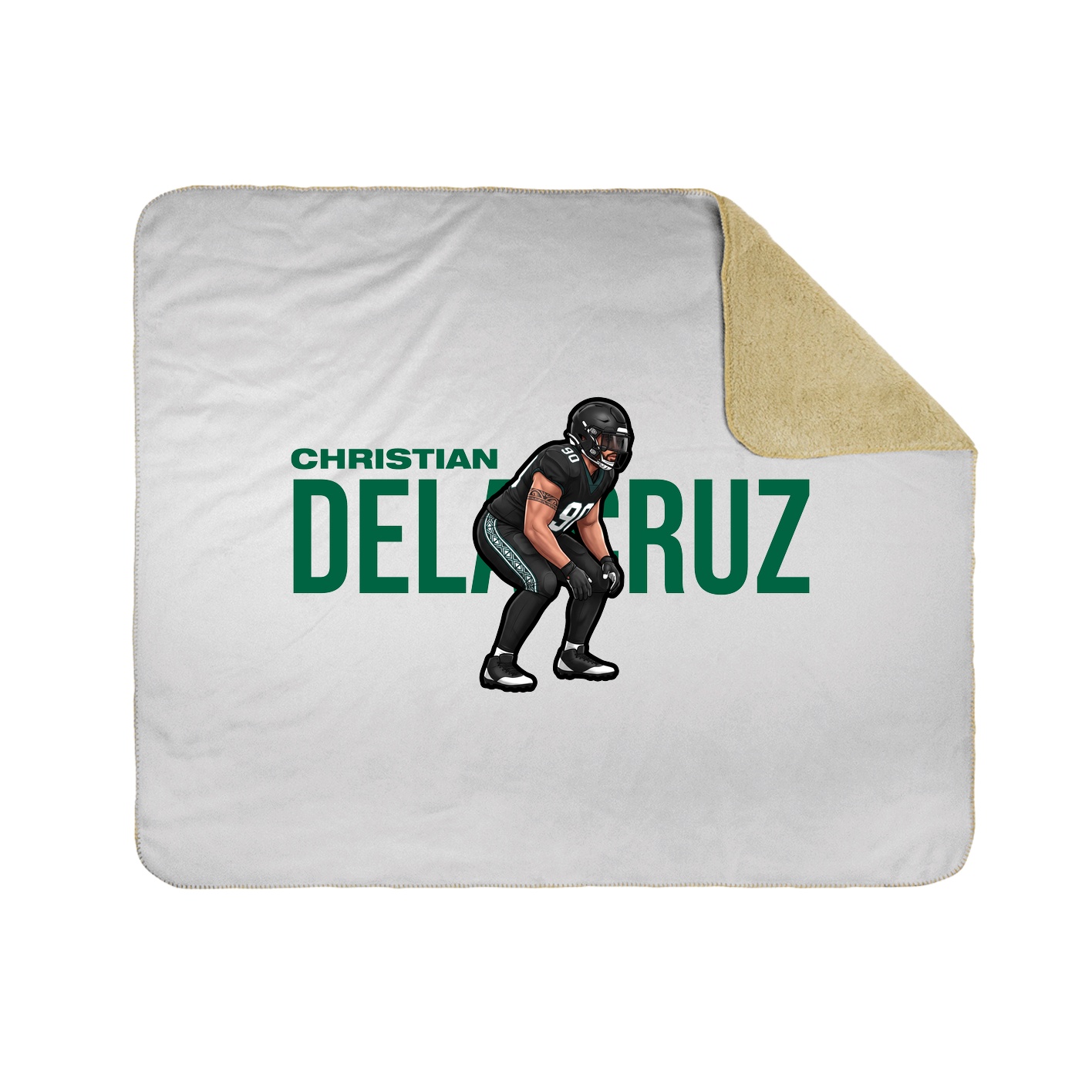 Throw Blanket — Player Name in White