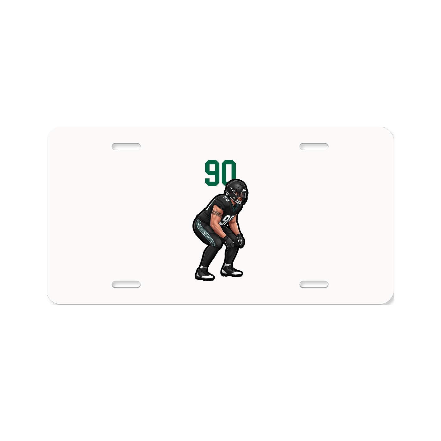 License Plate — Number Top in Classic