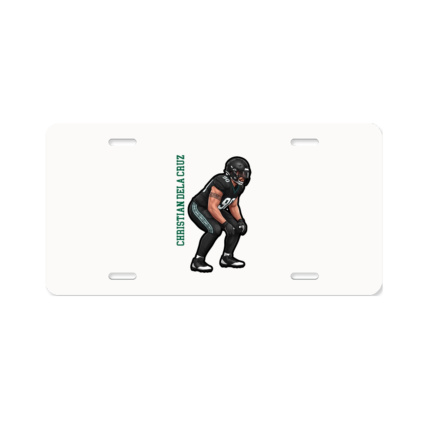 License Plate — Name Vertical in Classic