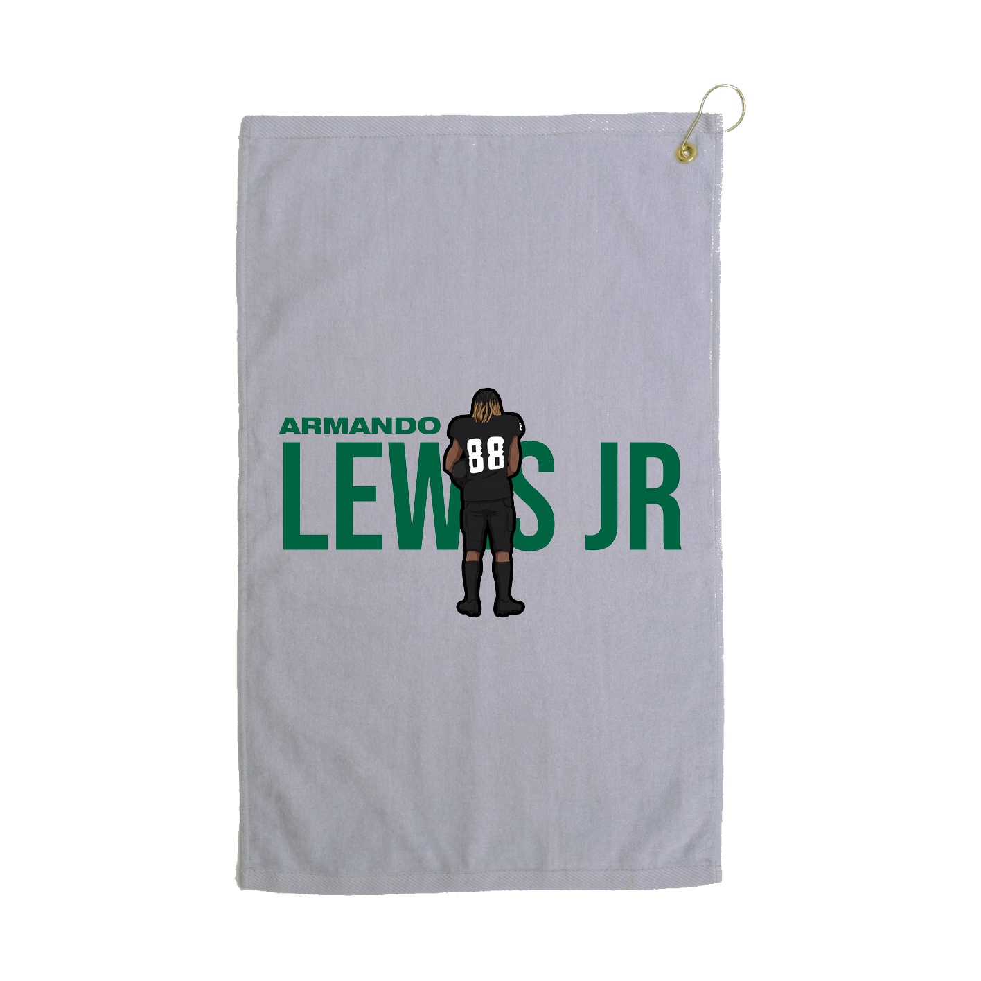 Golf Towel — Player Name in Grey