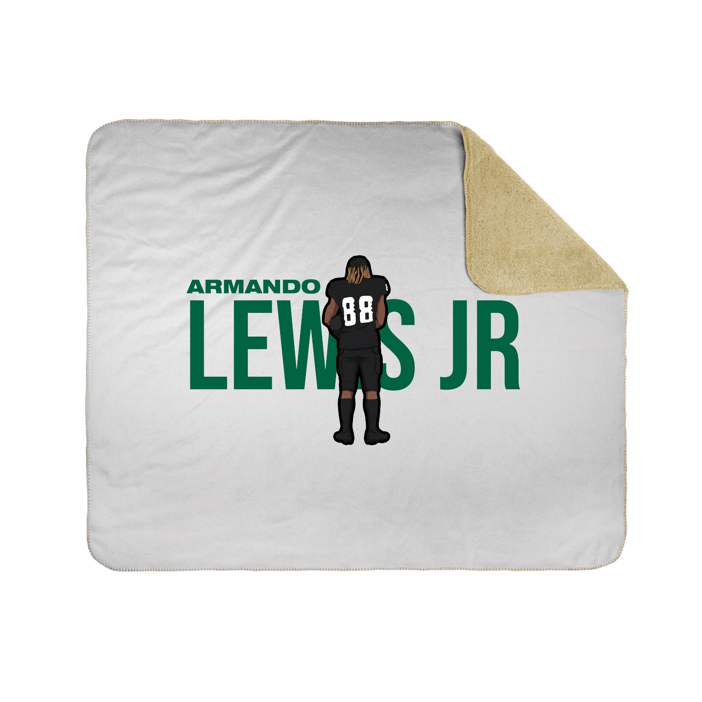 Throw Blanket — Player Name in White