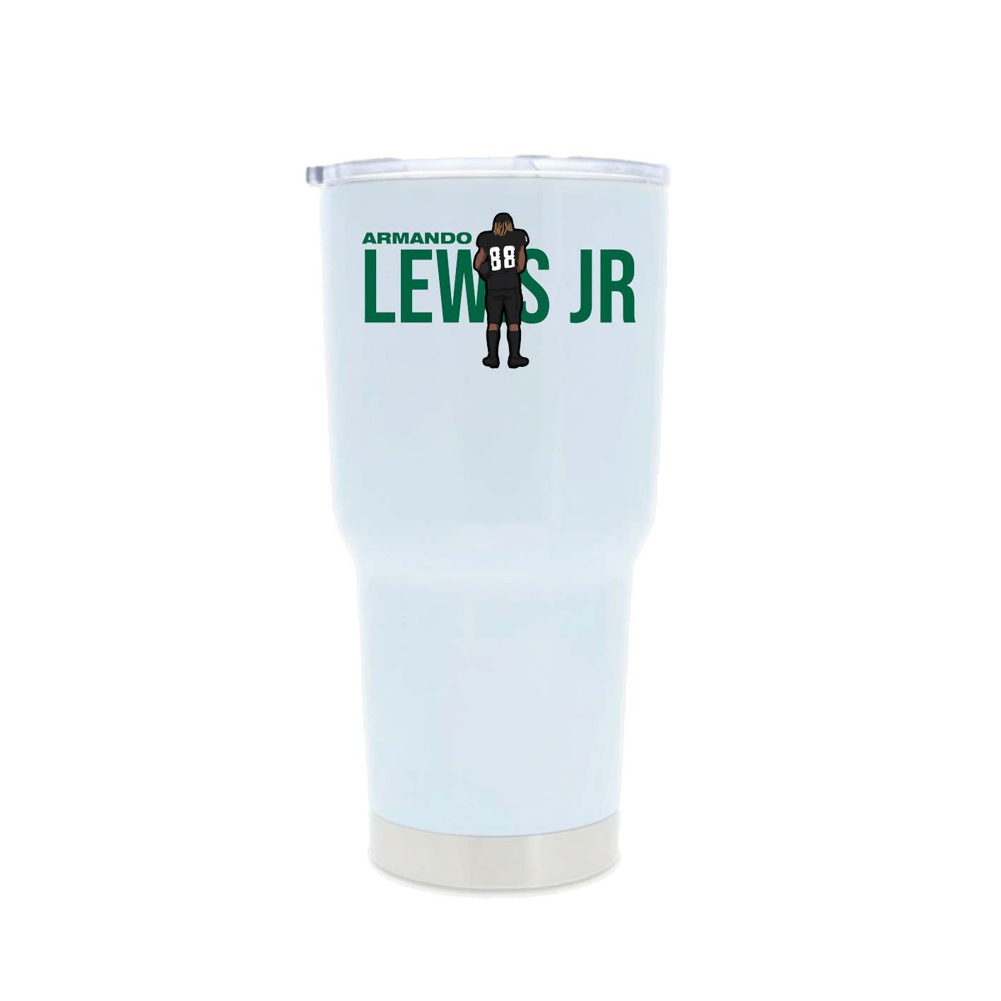 30oz Stainless Steel Tumbler — Player Name in White