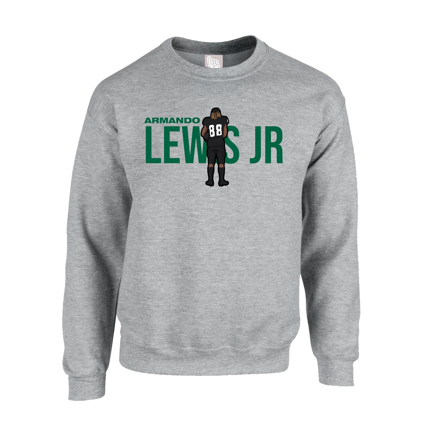 Fleece Crew — Player Name in Grey