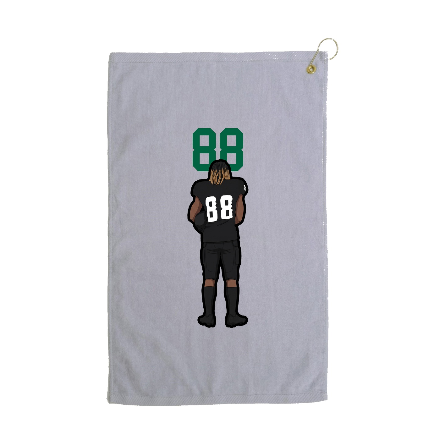 Golf Towel — Number Top in Grey