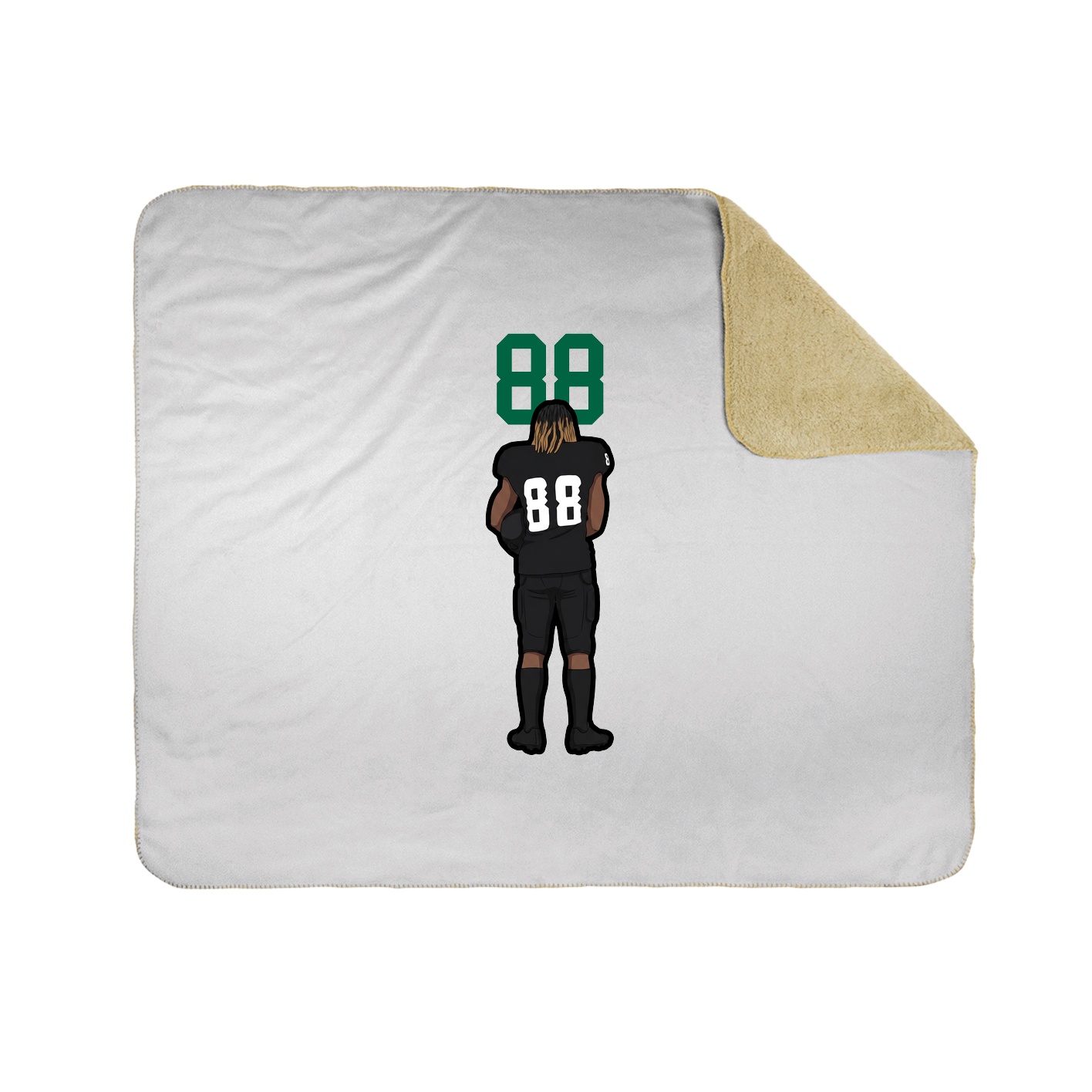 Throw Blanket — Number Top in White