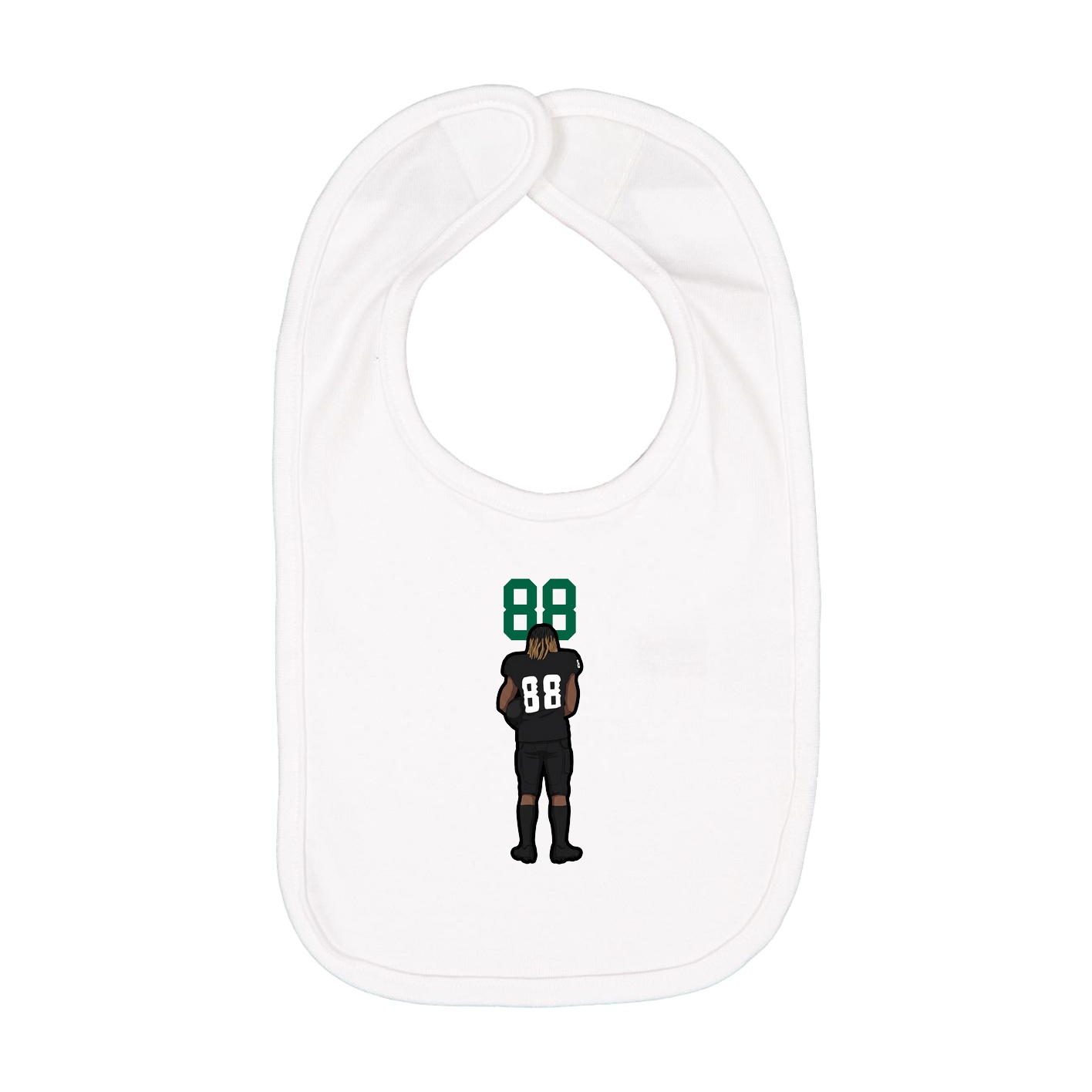Infant Bib — Number Top in White