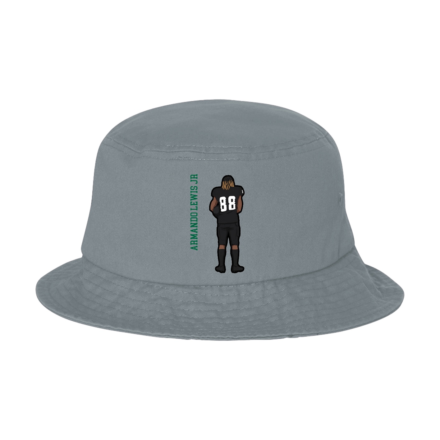 Bucket Cap — Name Vertical in Grey