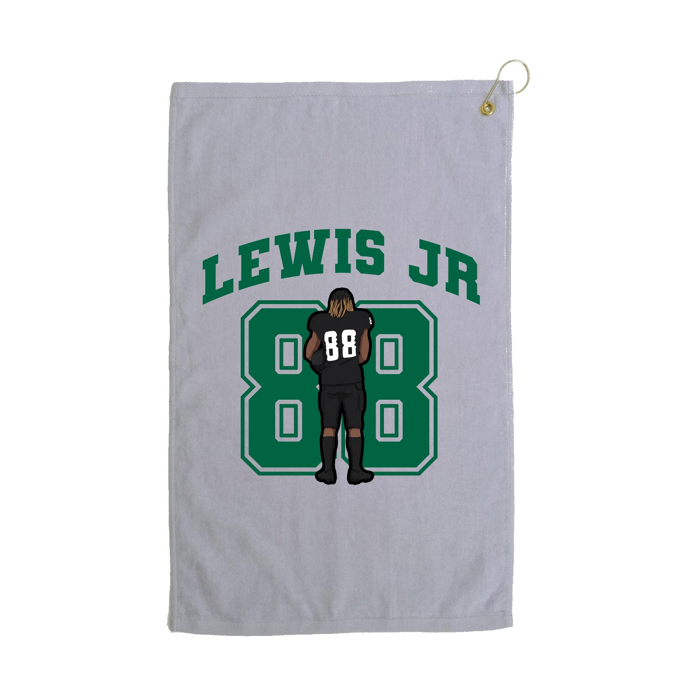 Golf Towel — Number in Grey