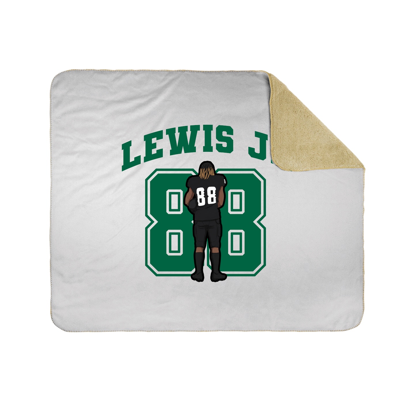 Throw Blanket — Number in White