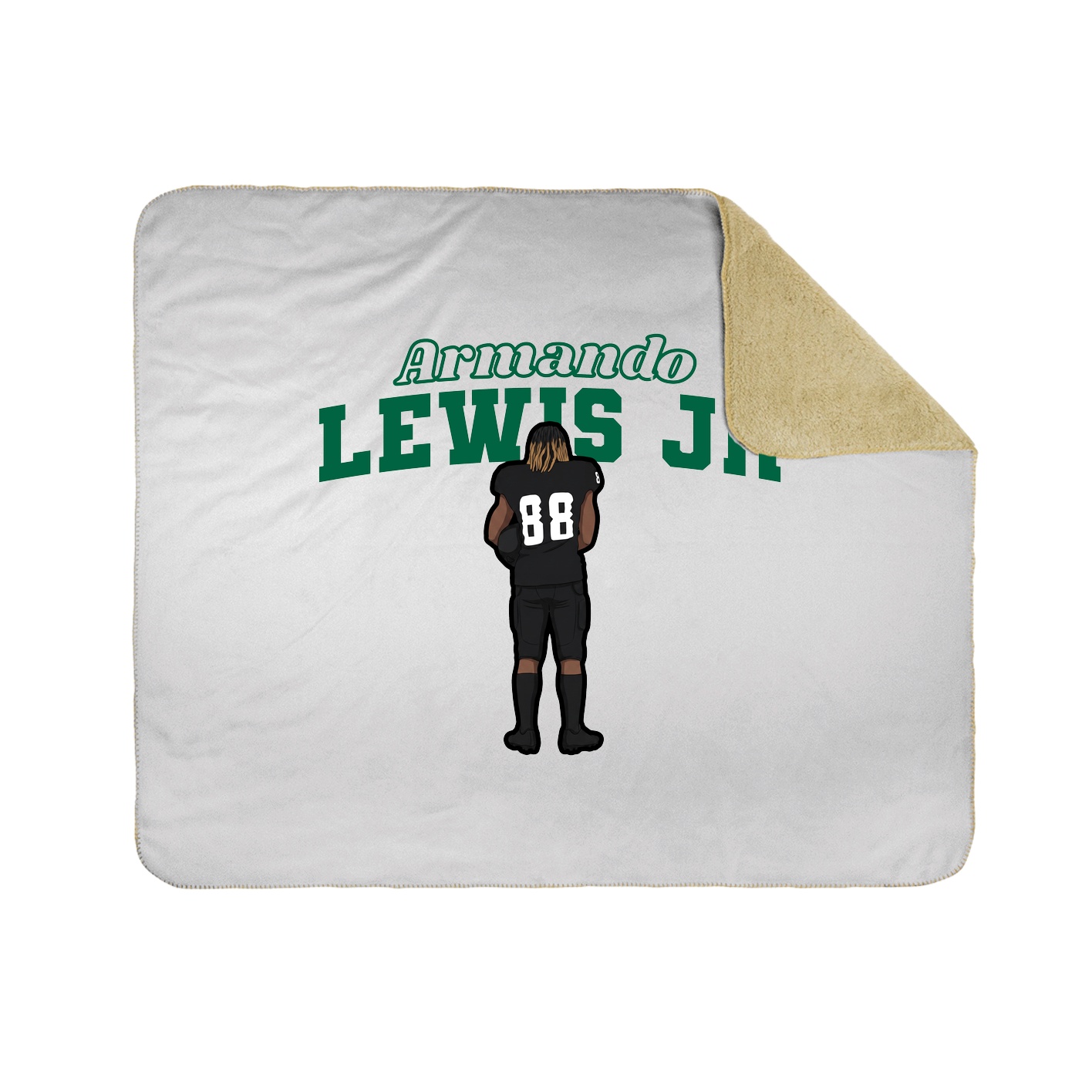 Throw Blanket — Name Arch in White