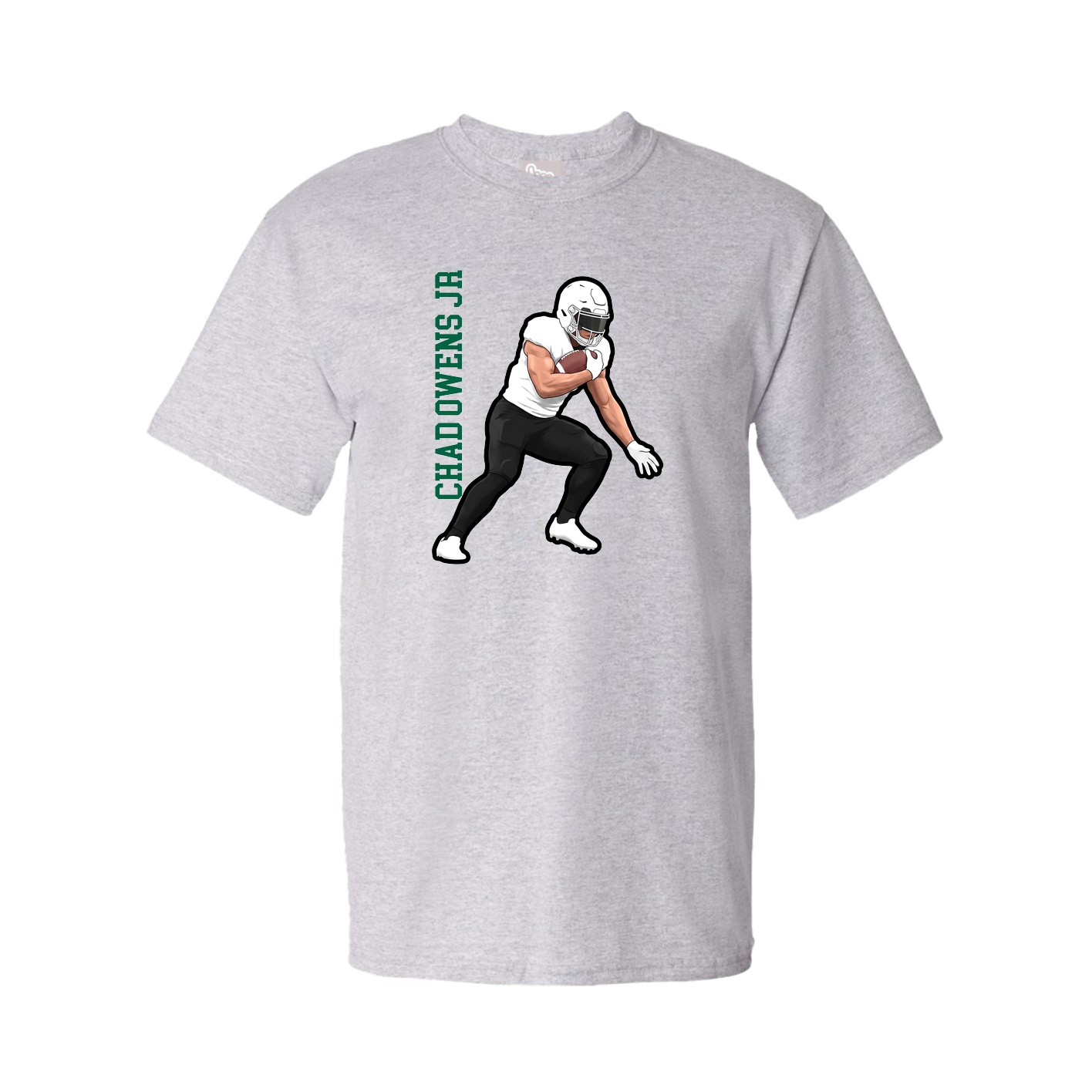 Tee — Name Vertical in Grey