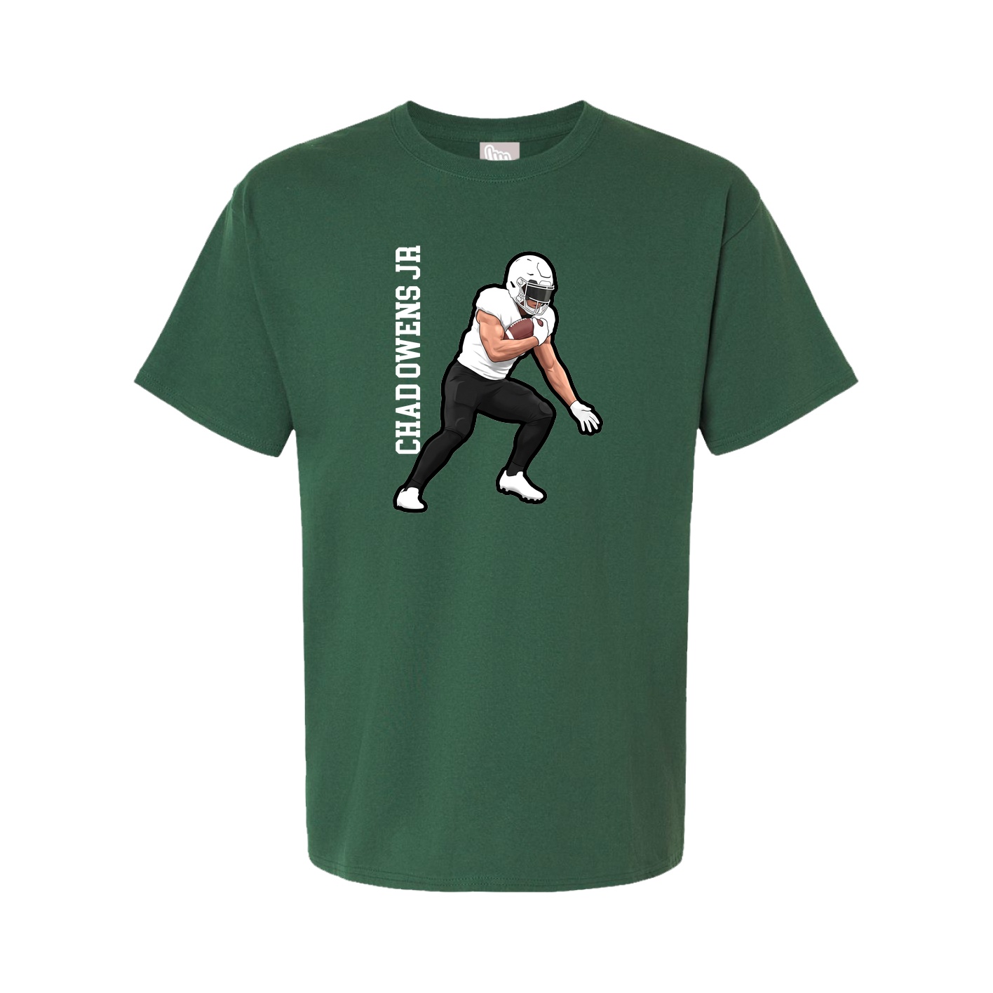 Youth Tee — Name Vertical in Green