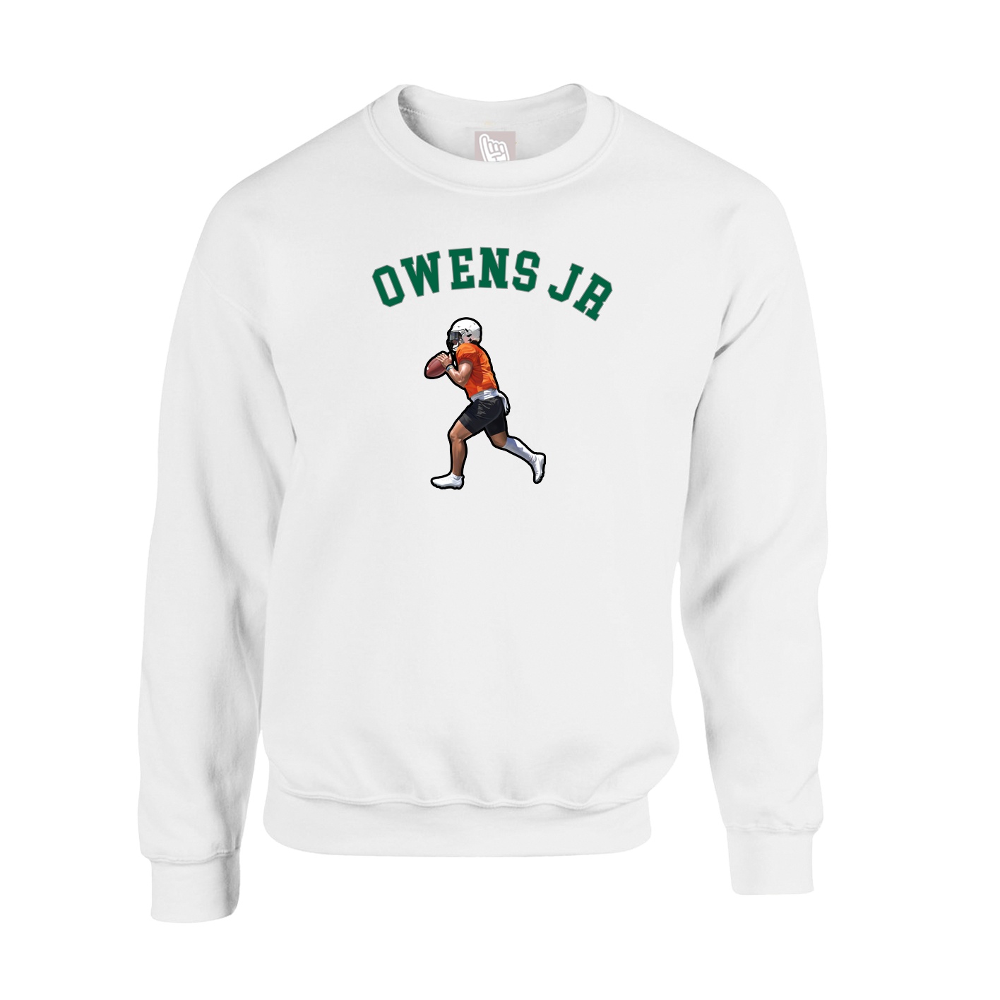 Fleece Crew — Shirsey Arch in White