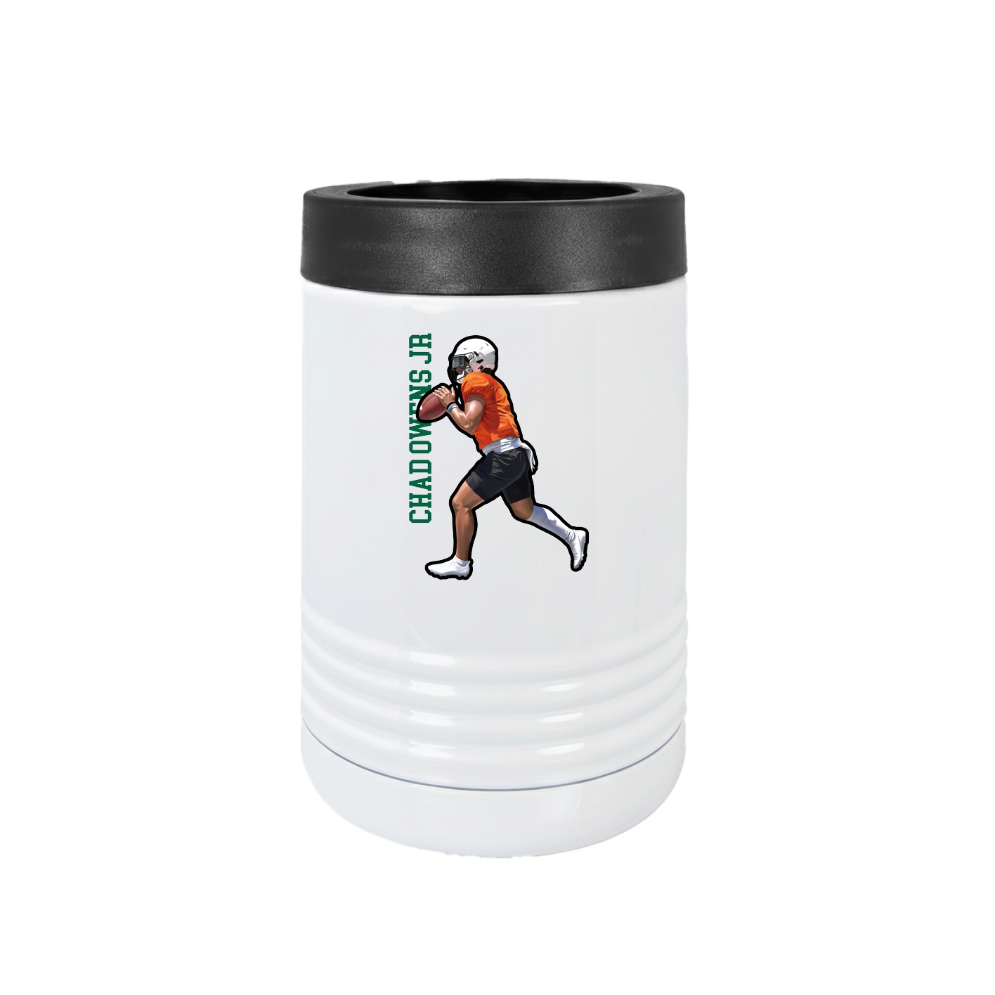 Beverage Holder — Name Vertical in White