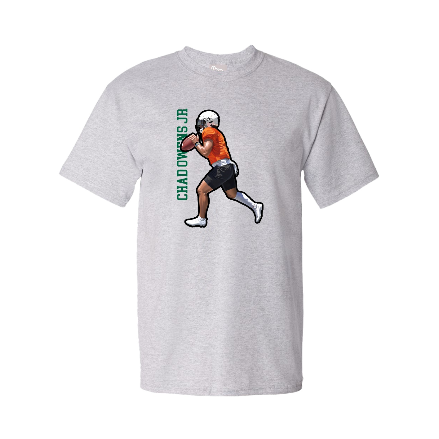 Tee — Name Vertical in Grey