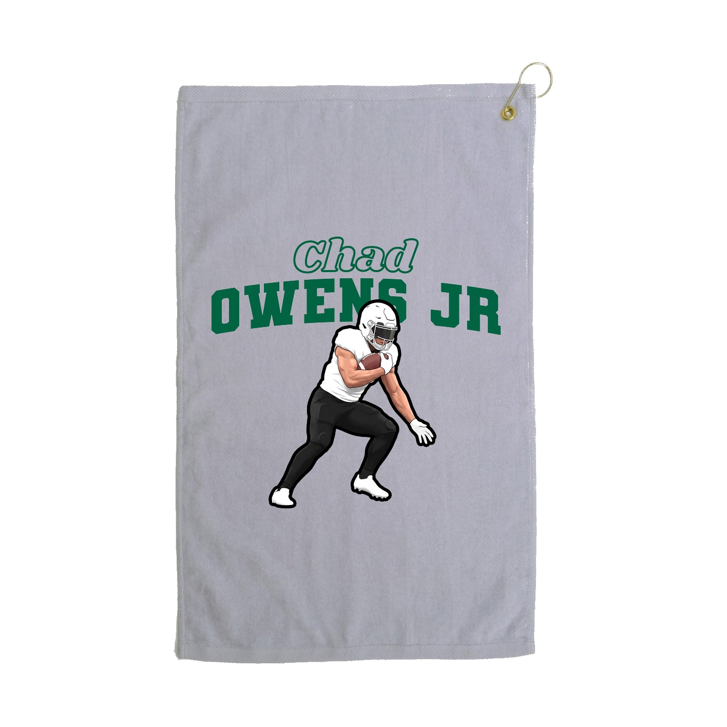 Golf Towel — Name Arch in Grey