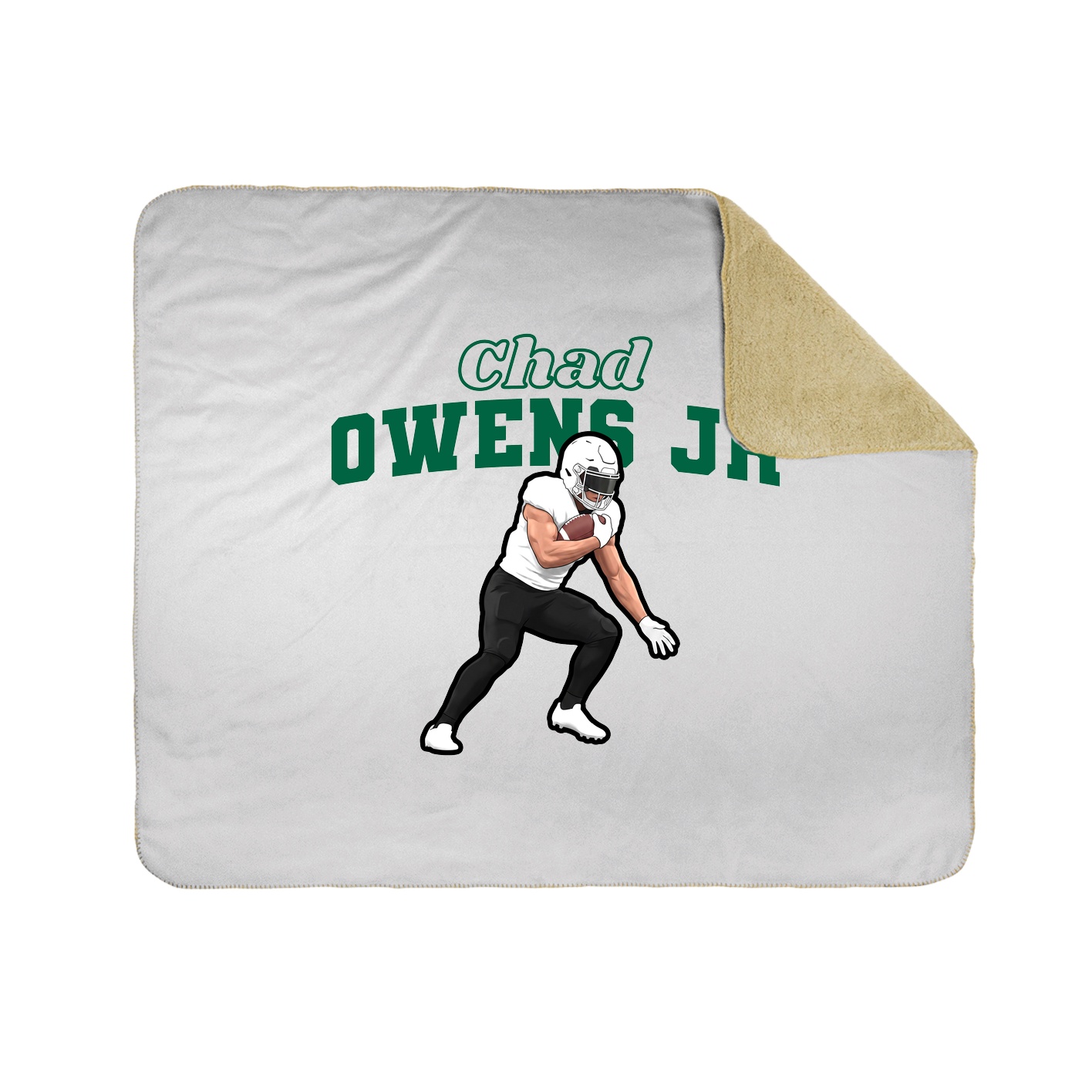Throw Blanket — Name Arch in White