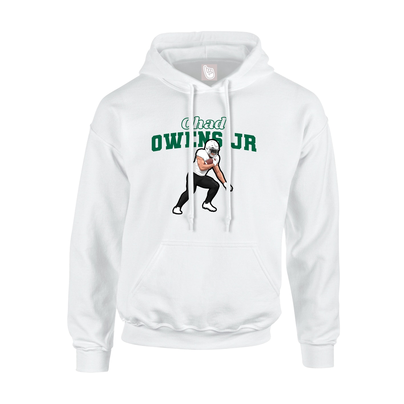 Hoodie — Name Arch in White