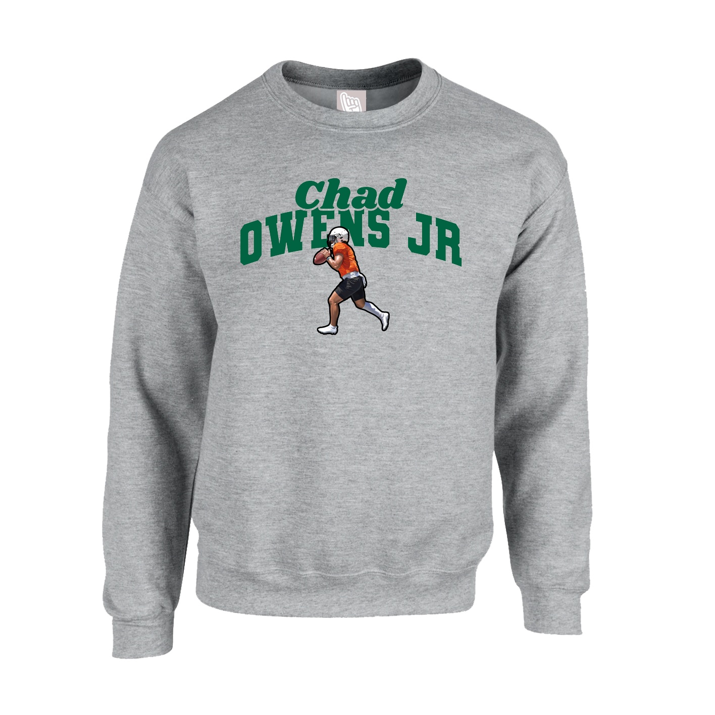 Fleece Crew — Signature Arch in Grey