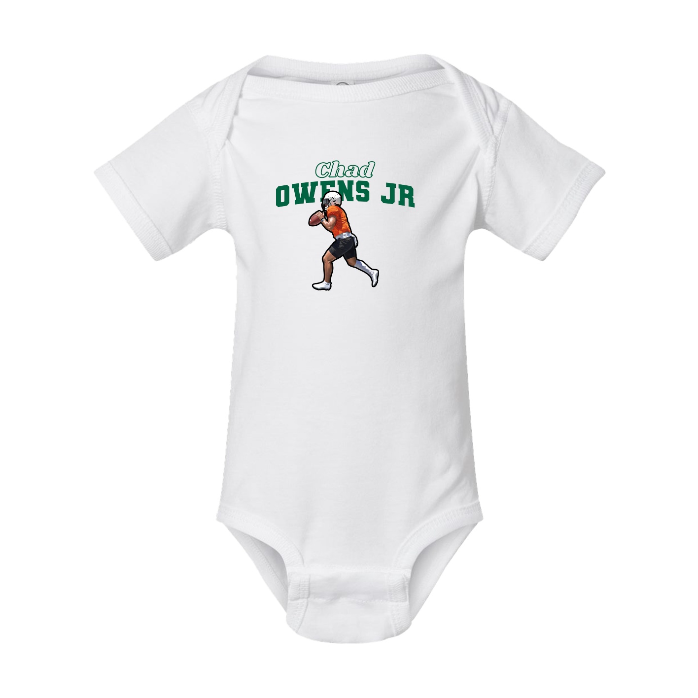 Baby Onesie — Name Arch in White