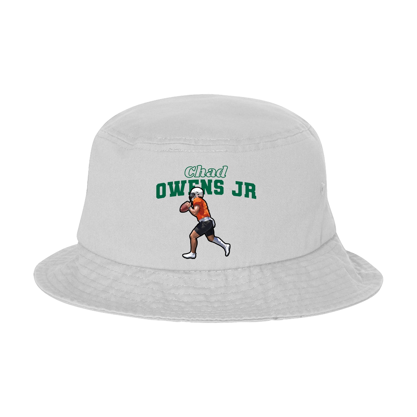 Bucket Cap — Name Arch in White