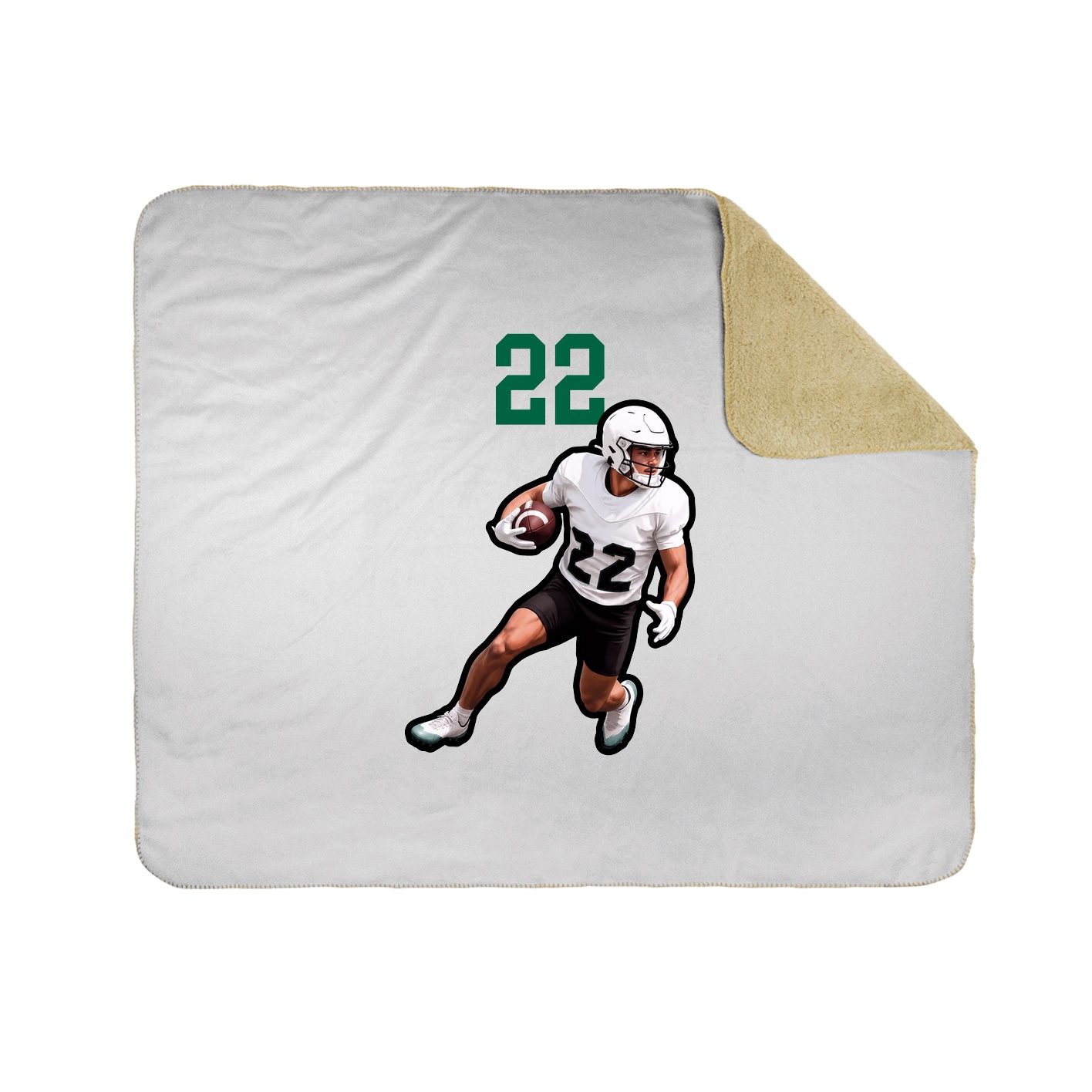 Throw Blanket — Number Top in White