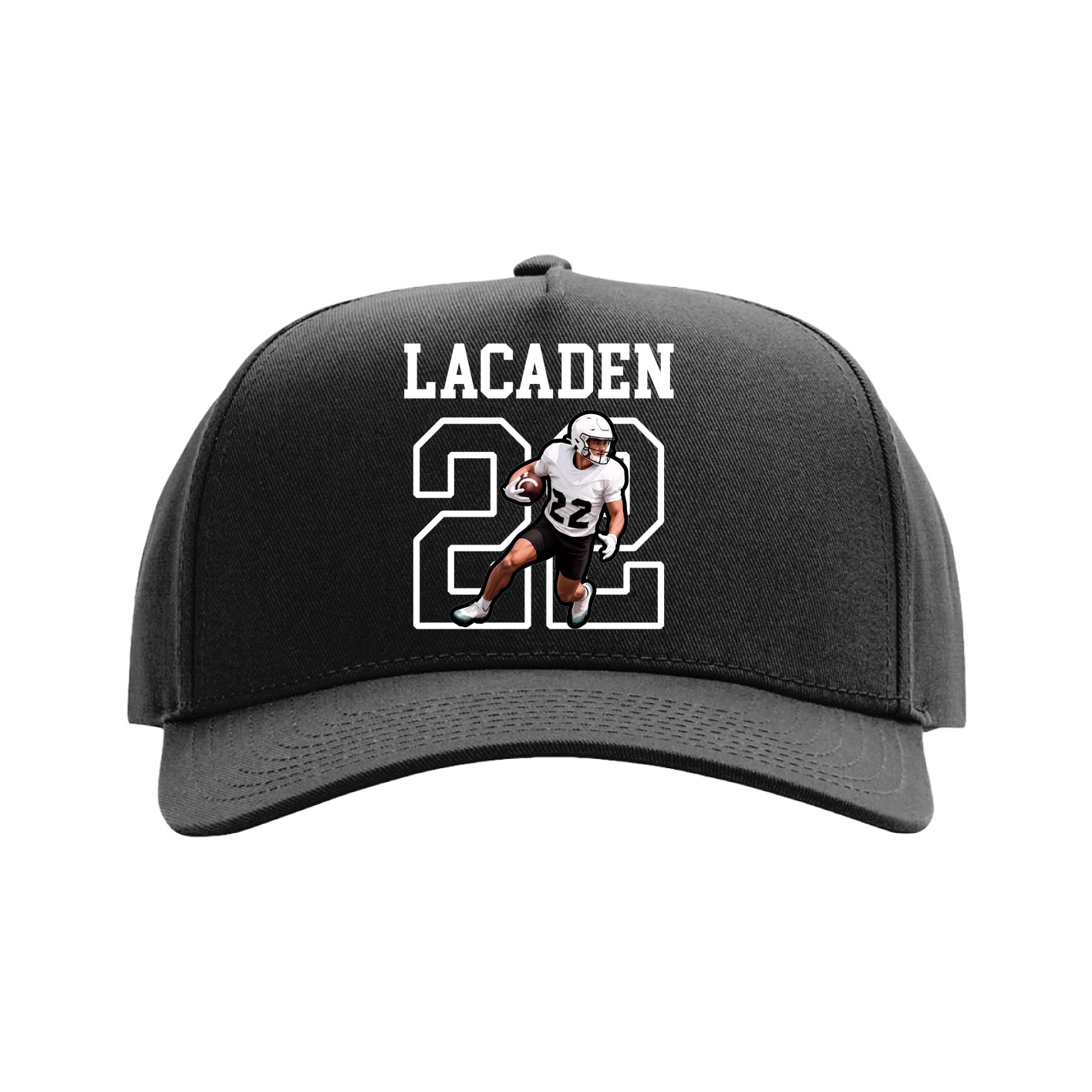 Full Fabric Five-Panel Champ Cap — Shirsey in Black