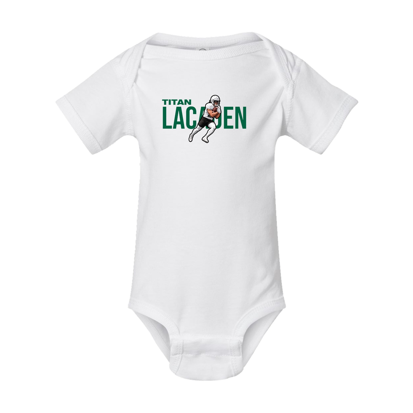 Baby Onesie — Player Name in White