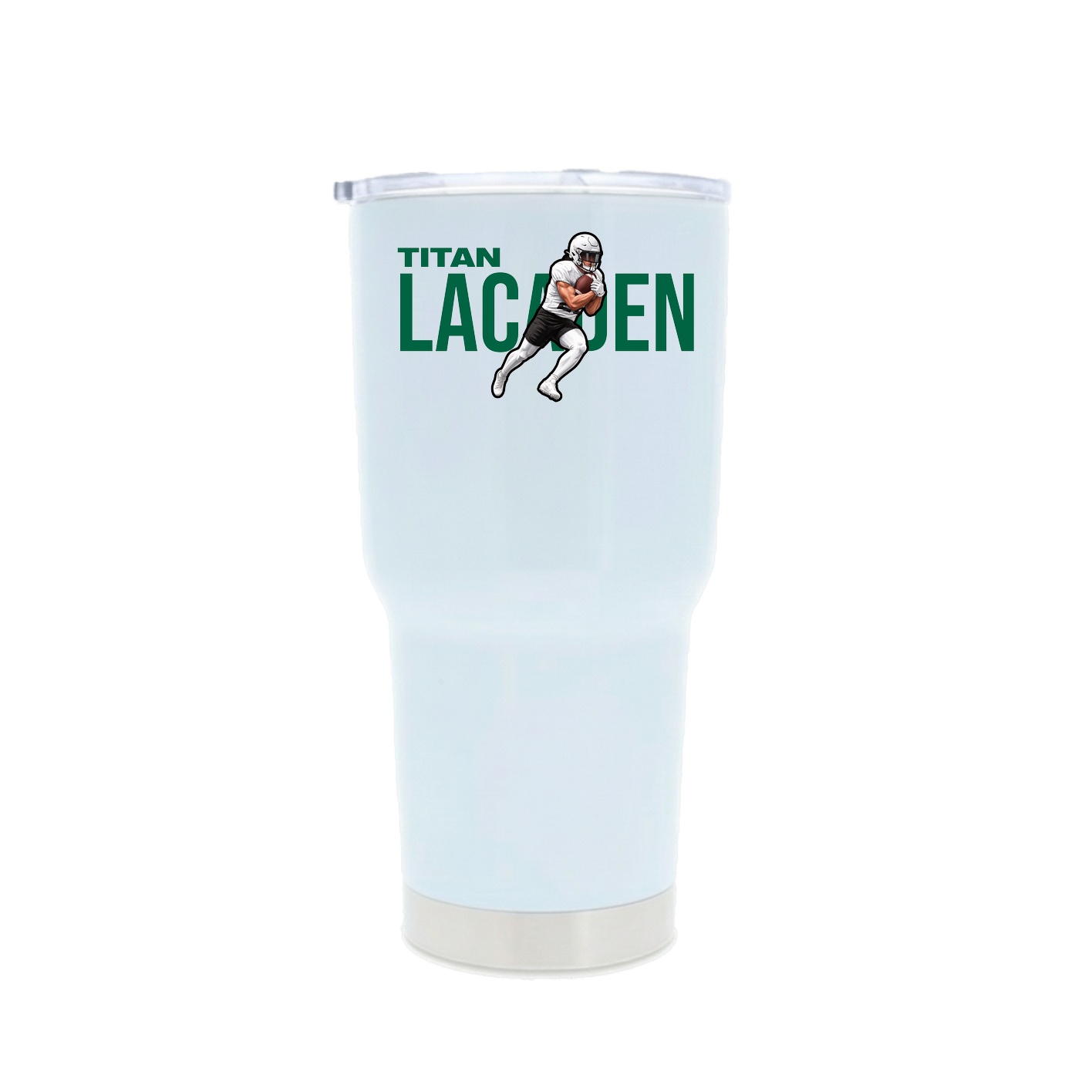 30oz Stainless Steel Tumbler — Player Name in White